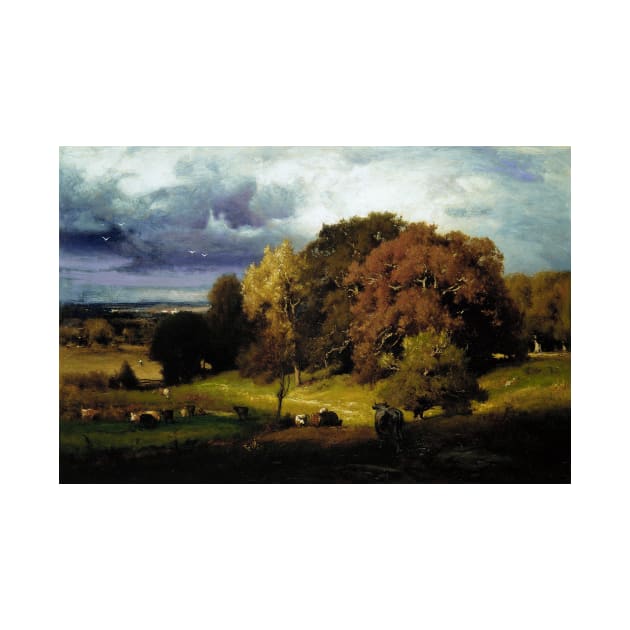 Autumn Oaks by George Inness by Classic Art Stall