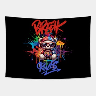 A Cool and Rebel Teddy Bear Tapestry