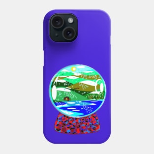 A Snow Globe of Country Winter Scene Phone Case