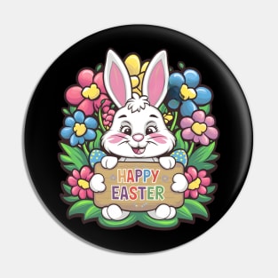 Happy Easter Bunny And Cat And Dog Mom Dad Boys Girls kids Pin