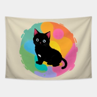 Black kitty Tapestry