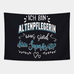 Altenpflegerin Superkräfte lustiger Spruch Tapestry