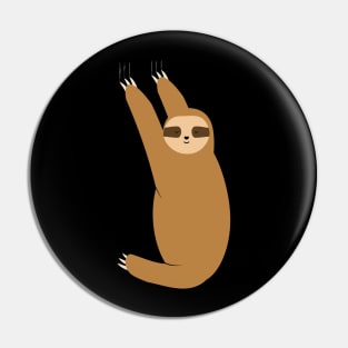 Sleepy Sloth Hanging On Pin