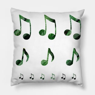 Leaf Pattern Music Notes Pillow