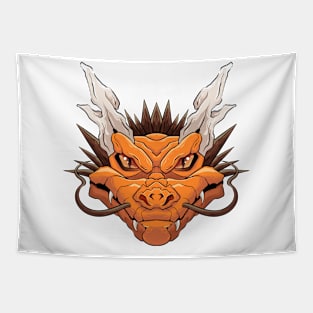 The Furious Japanese Dragon 2 - Vector art illustration Tapestry