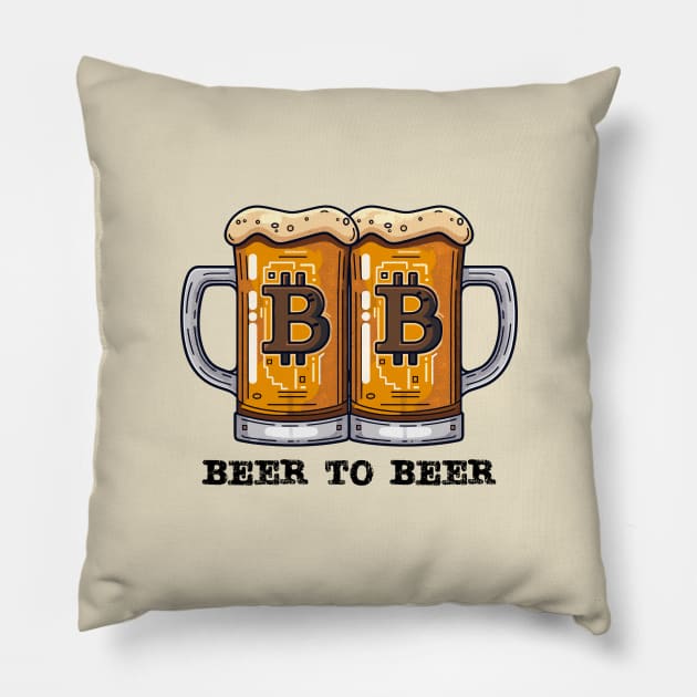 Beer to Beer Pillow by aphian