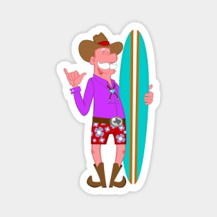 Cowboy Surfer! Magnet