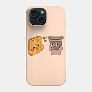 All i need is waffles and coffee, Kawaii waffles and coffee. Phone Case