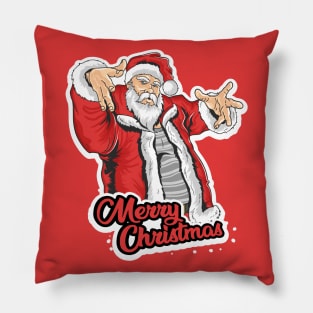 Vintage Santa Claus Retro Design Christmas Beer Funny Gift Idea Pillow