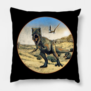 The Tyrannosaurus Rex in old time Pillow