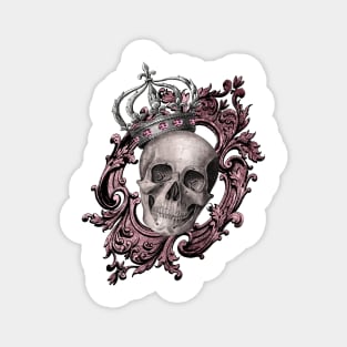 Goth Victorian Rock N Roll Skull Magnet