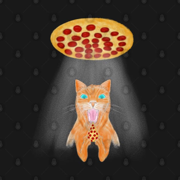 Cat pizza lover by ArtDigitalWings