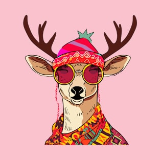 Hippie Reindeer T-Shirt