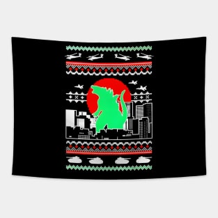 Christmas kaiju Tapestry