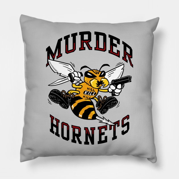 Murder Hornets Pillow by FRGStudios2020