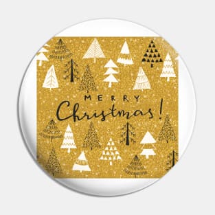 Christmas trees in the forest Pin