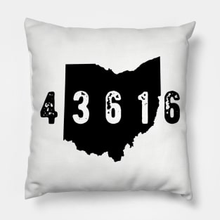 43616 Zip Code Toledo Ohio Pillow