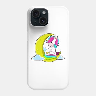 Unicorn with Clouds & Moon Phone Case