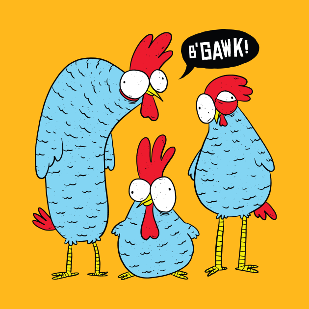 Three Goofy Chickens by Threadded