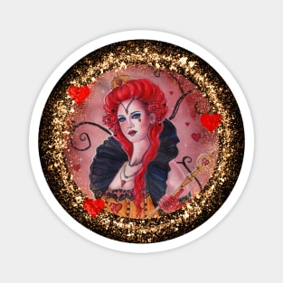 Queen of hearts designed by Renee Lavoie Magnet