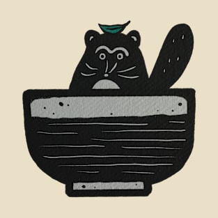 Tanuki in a bowl (first round) T-Shirt