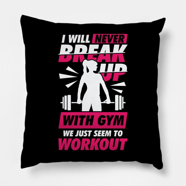 Bodybuilding Gym Fitness Workout Girl Gift Pillow by Dolde08