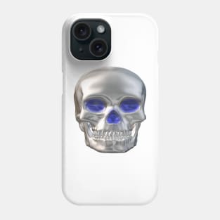 Metallic human skull face mask Phone Case