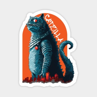 Catzilla Funny Cat Magnet