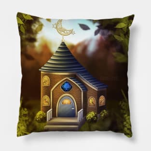 Wizard's house in the forest Pillow