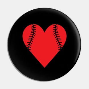 Baseball Heart Vintage Valentine's Day Pin