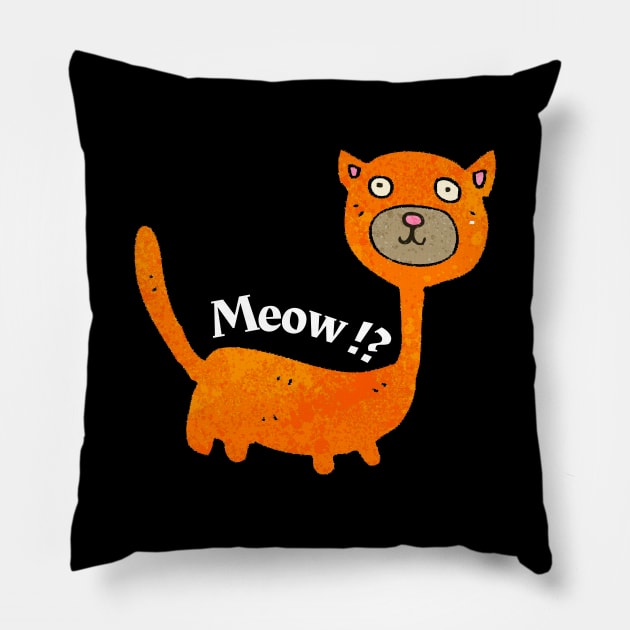 Meow!? Pillow by Siddhi_Zedmiu