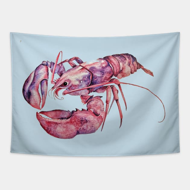 The Pink Lady Lobster Tapestry by BjorksBrushworks