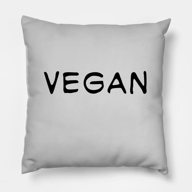 "Vegan" quote design Pillow by PeachAndPatches