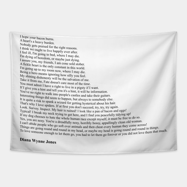 Diana Wynne Jones Quotes Tapestry by qqqueiru