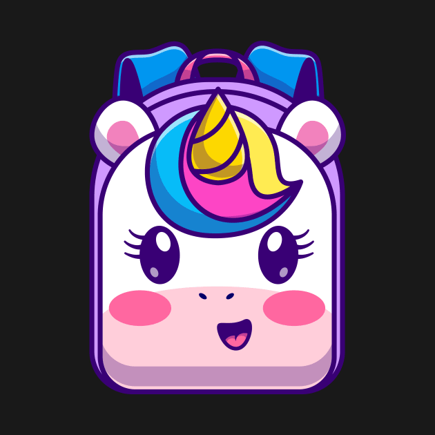 Cute Unicorn Backpack Cartoon by Catalyst Labs