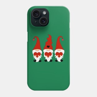 Gnomes Santa with Hearts Phone Case