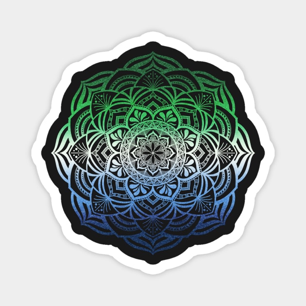 Gay Male Pride Mandala Magnet by JustGottaDraw