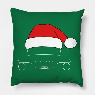 Hillman Imp classic car Christmas hat edition white Pillow