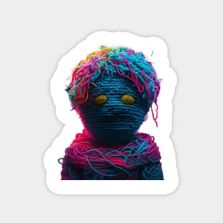 Cute Adorable Knitted Yarn Colorful Person Monster Magnet