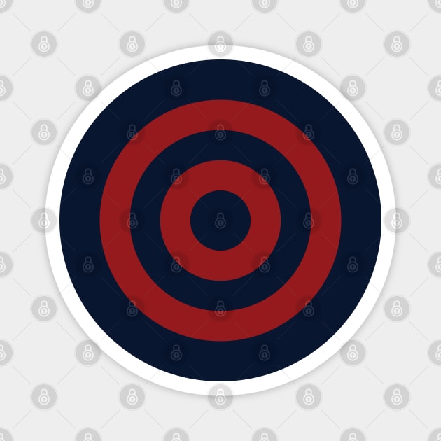 Navy Red Red Circles Magnet by PSCSCo