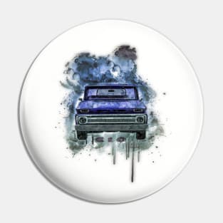 Chevy C10 blue dark roast Pin