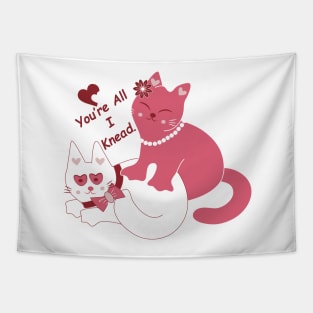 Purrfect Valentine Cats Tapestry