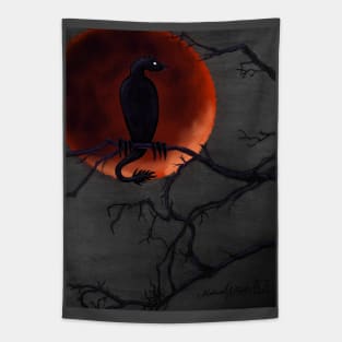 Dragon Hawk before a Blood Moon Tapestry