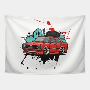 Customized Classic Cars Tapestry