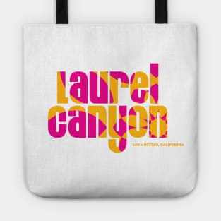 Laurel Canyon psychedelic flower logo - pink Tote