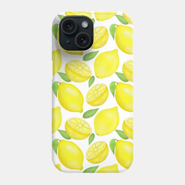 Sicilian Lemons pattern Phone Case by Juliana Costa