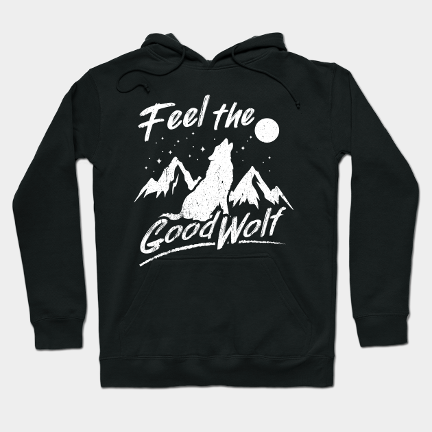 wolf design hoodie