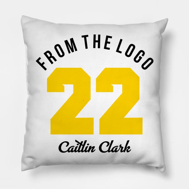 from the logo caitlin clark Pillow by ciyoriy