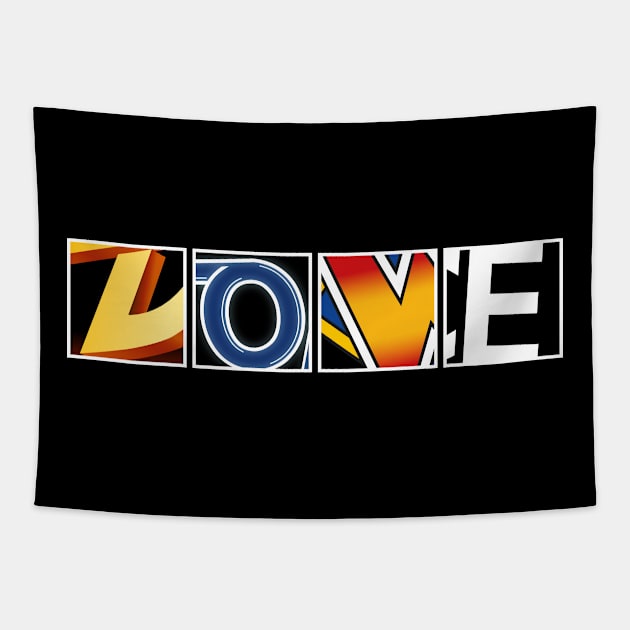 Doctor Who Love (landscape) Tapestry by andrew_kelly_uk@yahoo.co.uk