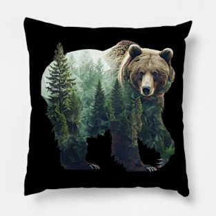 Falling For The Grizzly Bear Pillow